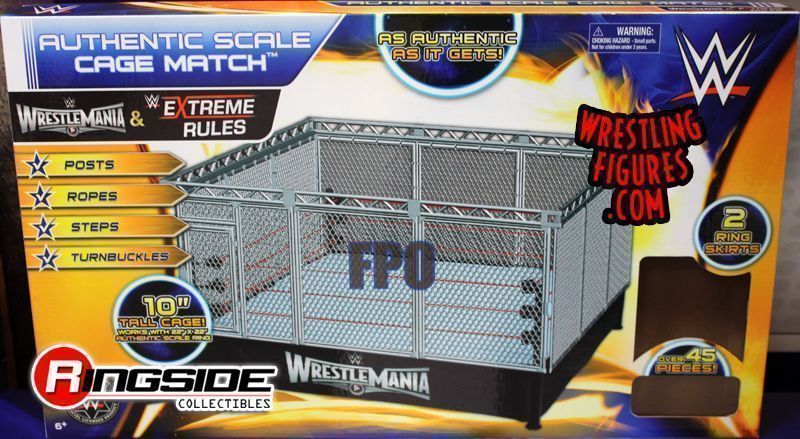 wicked cool toys wwe authentic scale steel cage match