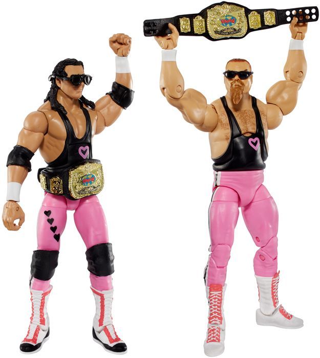 Bret Hart & Jim Neidhart (Hart Foundation) WWE Elite 43 Mattel Action