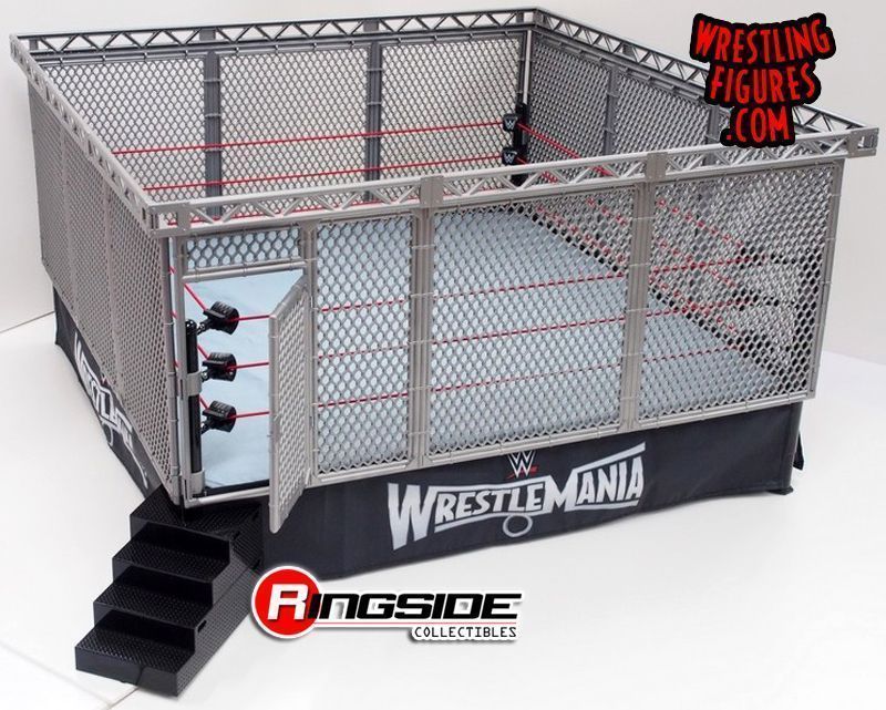 wicked cool toys wwe authentic scale steel cage match