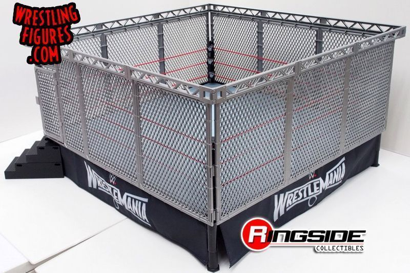 wicked cool toys wwe authentic scale steel cage match