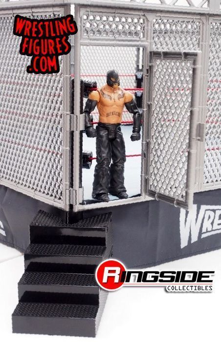 wicked cool toys wwe authentic scale steel cage match